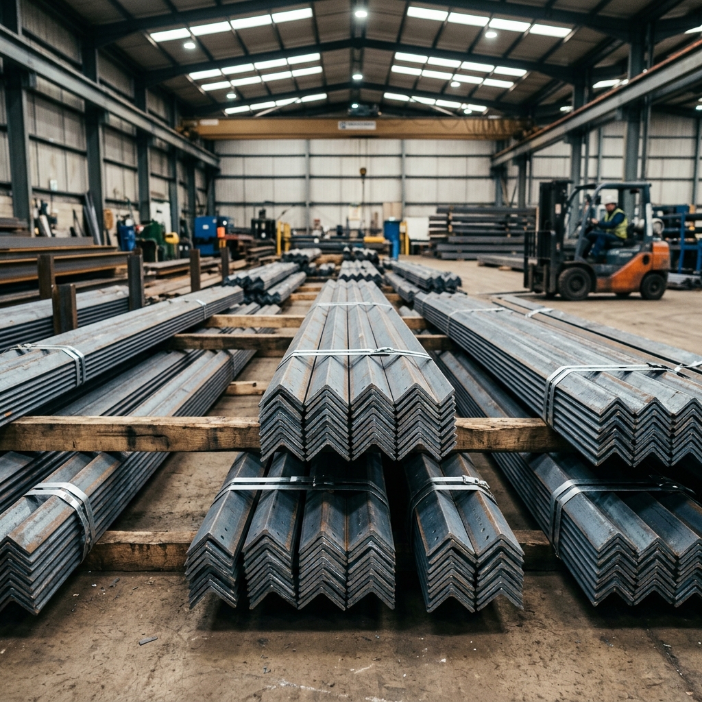 Mild Steel Angles (Equal & Unequal Angles) ready inventory in central stockyard - giangle.in